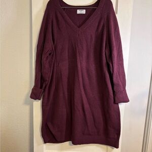 Ws XXL Tall Old Navy Plum SoSoft Mini Sweater Dress